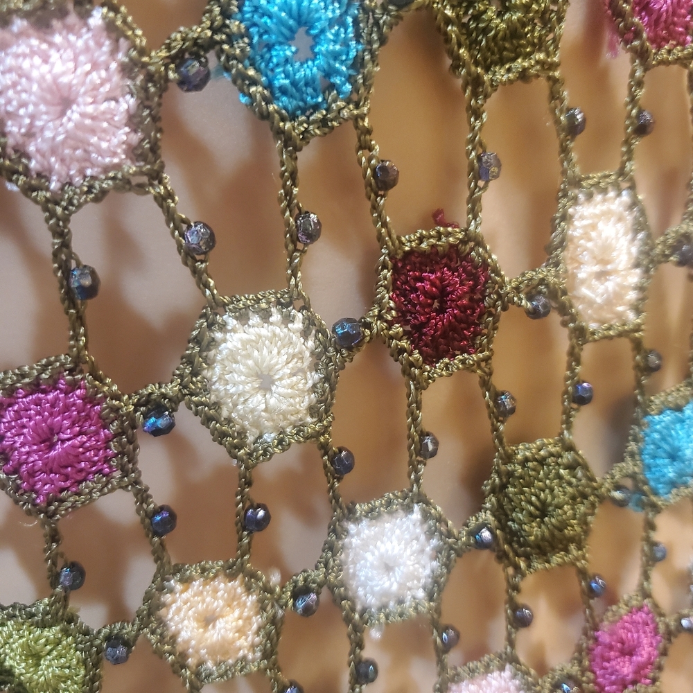 Cache Multicolor Crochet Sweater - Picture 2 of 6